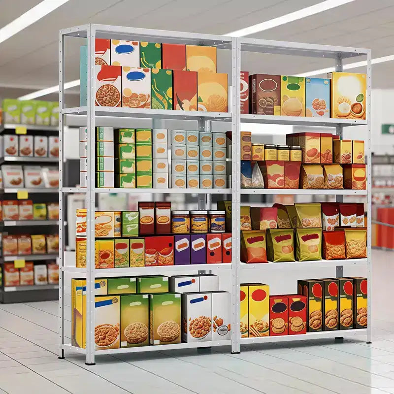Étagère en acier robuste à 5 niveaux, étagère de rangement de garage d'une capacité de 227 kg avec hauteur réglable, étagères métalliques, étagères industrielles