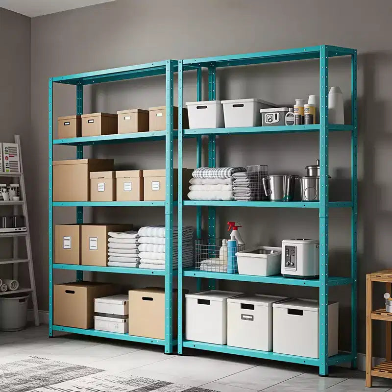 Étagère en acier robuste à 5 niveaux, étagère de rangement de garage d'une capacité de 227 kg avec hauteur réglable, étagères métalliques, étagères industrielles