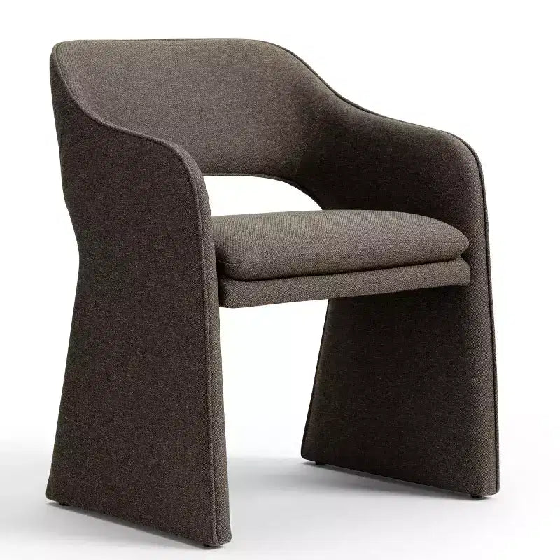 Lot de 2 chaises de salle à manger modernes rembourrées, chaises de salle à manger entièrement rembourrées avec dossier incurvé et accoudoir intégré, chaises d'appoint - Panipeachy