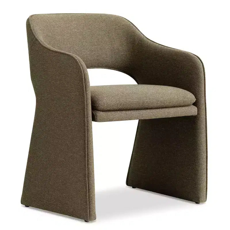 Lot de 2 chaises de salle à manger modernes rembourrées, chaises de salle à manger entièrement rembourrées avec dossier incurvé et accoudoir intégré, chaises d'appoint - Panipeachy