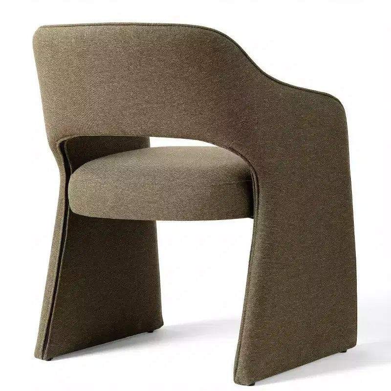 Lot de 2 chaises de salle à manger modernes rembourrées, chaises de salle à manger entièrement rembourrées avec dossier incurvé et accoudoir intégré, chaises d'appoint - Panipeachy