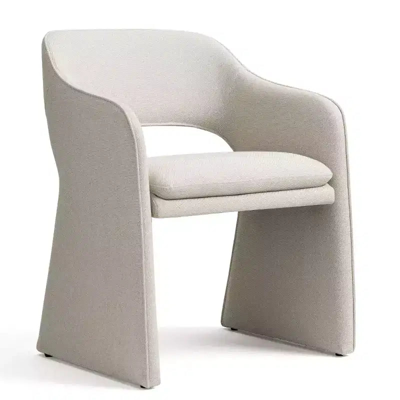 Lot de 2 chaises de salle à manger modernes rembourrées, chaises de salle à manger entièrement rembourrées avec dossier incurvé et accoudoir intégré, chaises d'appoint - Panipeachy