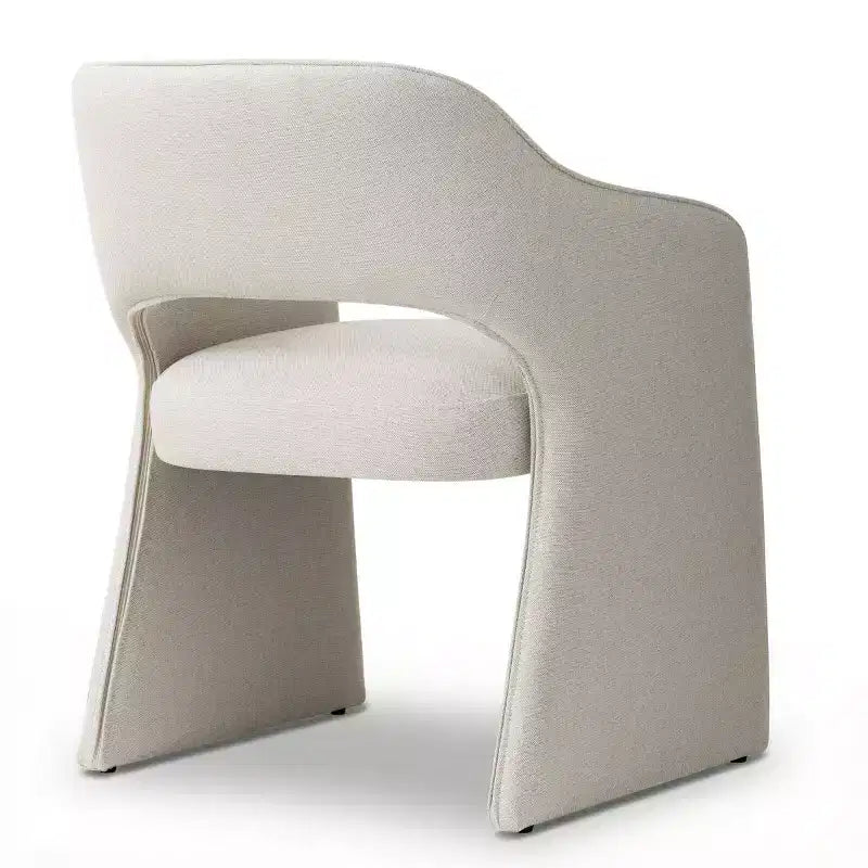 Lot de 2 chaises de salle à manger modernes rembourrées, chaises de salle à manger entièrement rembourrées avec dossier incurvé et accoudoir intégré, chaises d'appoint - Panipeachy