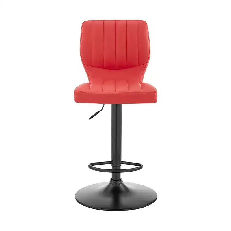 Tabouret de bar pivotant en similicuir réglable en hauteur, siège ergonomique rembourré, 113 kg