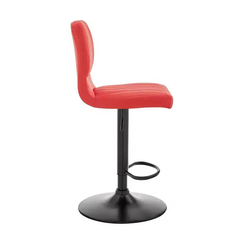 Tabouret de bar pivotant en similicuir réglable en hauteur, siège ergonomique rembourré, 113 kg