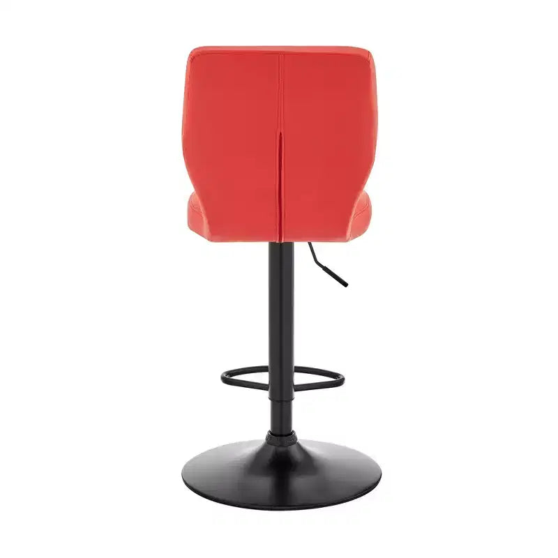 Tabouret de bar pivotant en similicuir réglable en hauteur, siège ergonomique rembourré, 113 kg