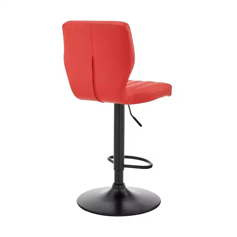 Tabouret de bar pivotant en similicuir réglable en hauteur, siège ergonomique rembourré, 113 kg