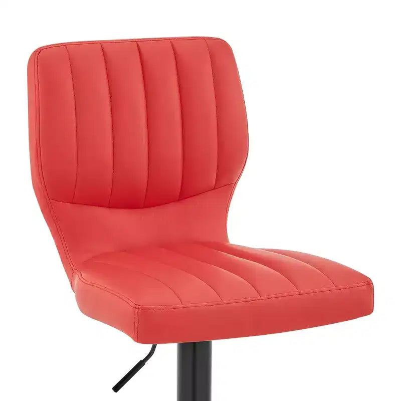 Tabouret de bar pivotant en similicuir réglable en hauteur, siège ergonomique rembourré, 113 kg