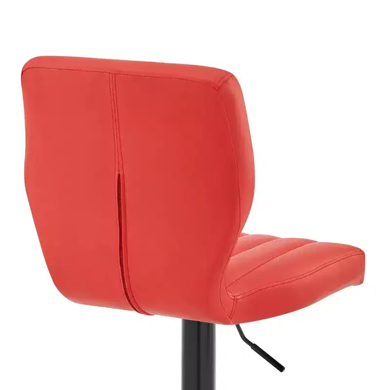 Tabouret de bar pivotant en similicuir réglable en hauteur, siège ergonomique rembourré, 113 kg
