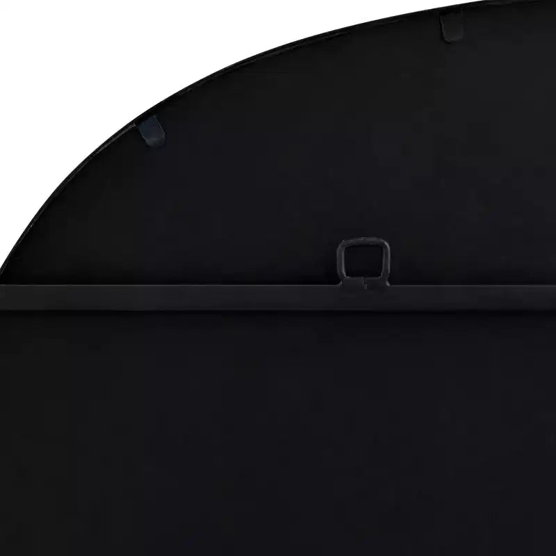 Lot de 2 miroirs muraux ronds noirs, 34 pouces, cadre en fer, décoration contemporaine