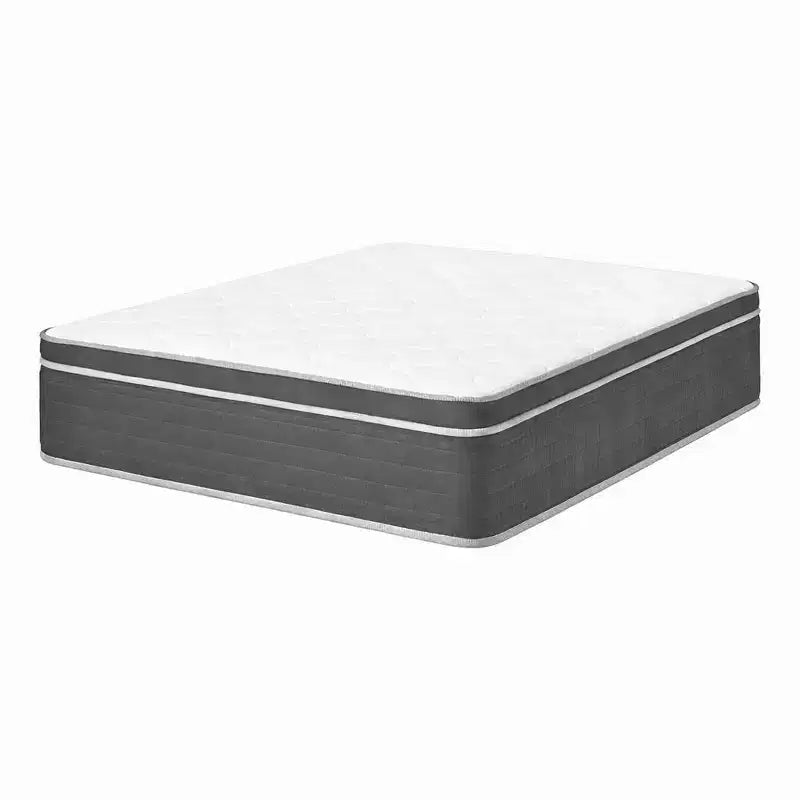 12 Inch King Innerspring Mattress, Plush Feel, Pocket Coils, Breathable Cover, Boxed