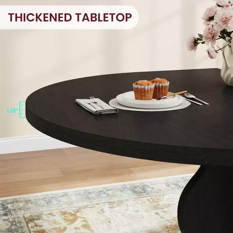 Extendable Oval Dining Table 47-63 Inch, Seats 4-8, Wood Top Metal Frame, Farmhouse