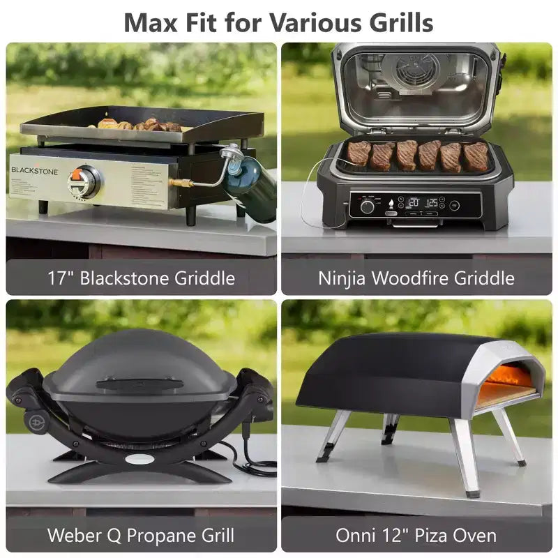 Îlot de cuisine extérieure de 78 pouces, dessus en acier inoxydable, station barbecue pliable, marron foncé