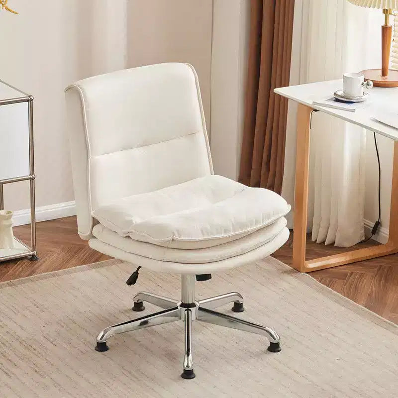 Chaise de bureau sans accoudoirs, rembourrée, pivotante, hauteur réglable 16.7-21.3", 350 lb