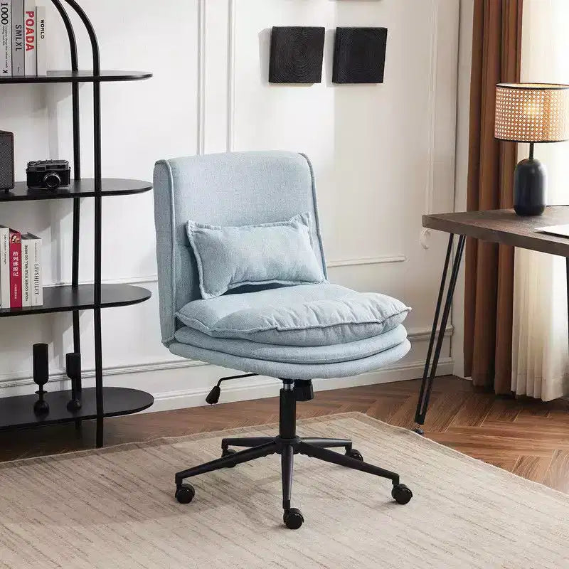 Chaise de bureau sans accoudoirs, rembourrée, pivotante, hauteur réglable 16.7-21.3", 350 lb