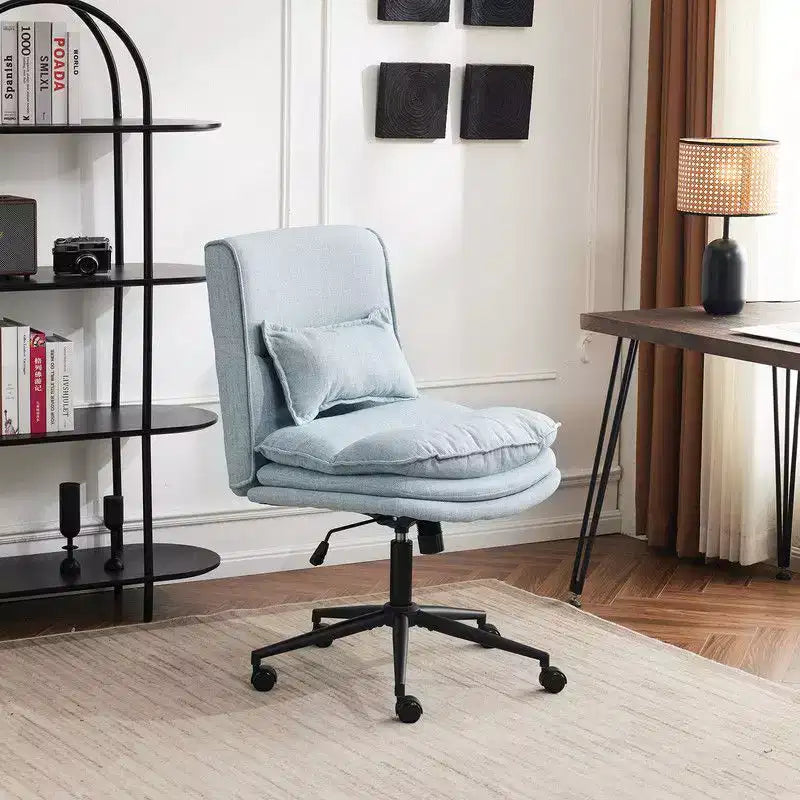 Chaise de bureau sans accoudoirs, rembourrée, pivotante, hauteur réglable 16.7-21.3", 350 lb