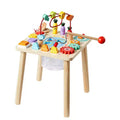VEVOR Montessori Activity Table for Toddler 1-3 Years Old,8 in 1 Wooden Learn Activity Desk,Baby Play Table for Boys & Girls Aged 6+ Months,Multicolor