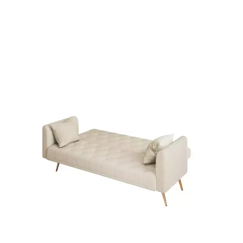 Canapé convertible 2 places en velours de 180 cm, 3 positions d'inclinaison, 272 kg, pieds en métal