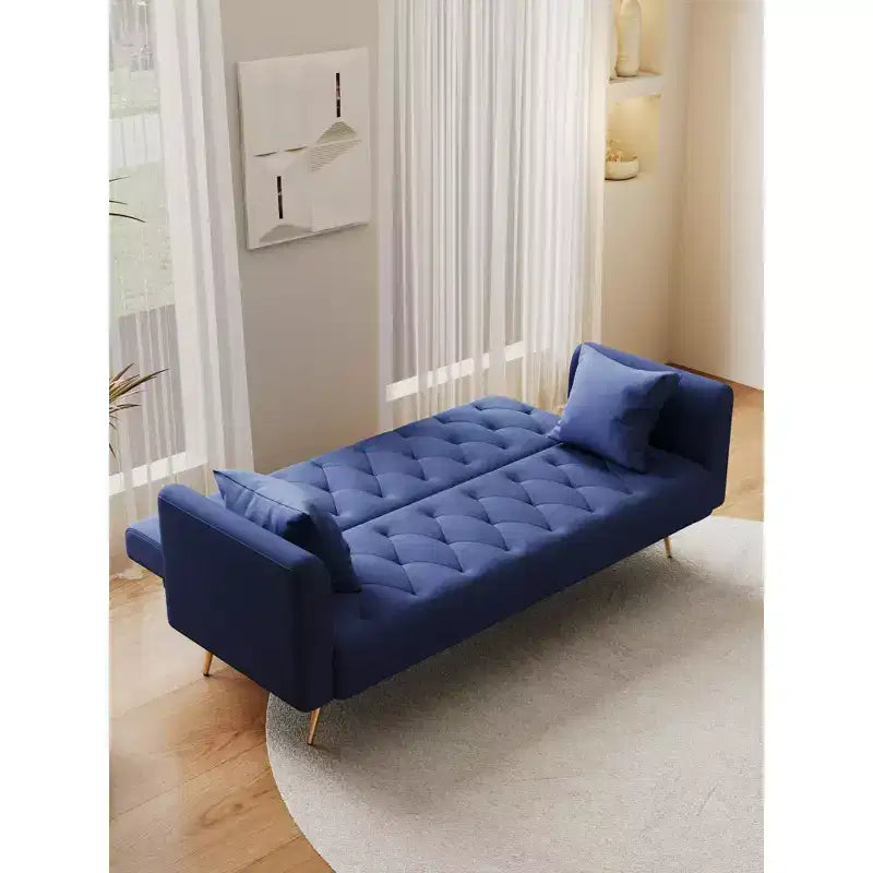 Canapé convertible 2 places en velours de 180 cm, 3 positions d'inclinaison, 272 kg, pieds en métal