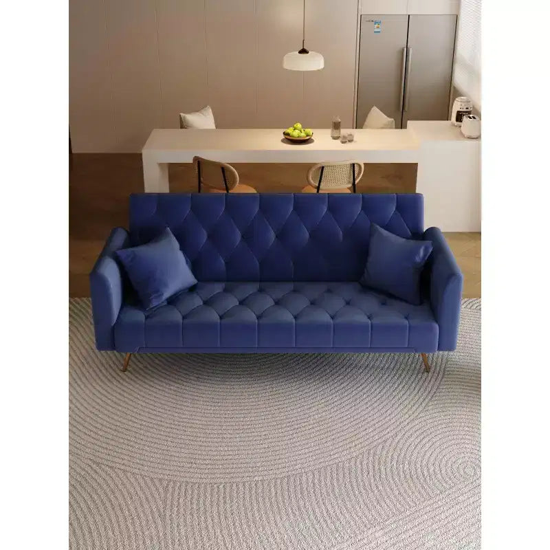 Canapé convertible 2 places en velours de 180 cm, 3 positions d'inclinaison, 272 kg, pieds en métal