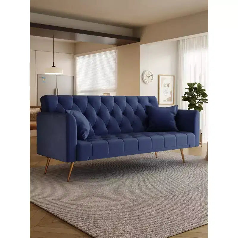 Canapé convertible 2 places en velours de 180 cm, 3 positions d'inclinaison, 272 kg, pieds en métal