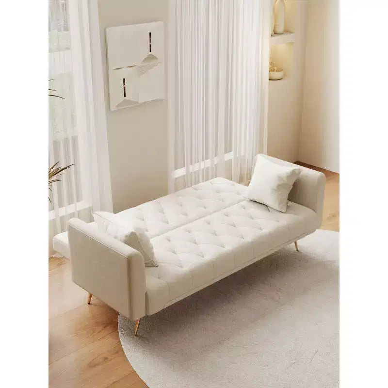 Canapé convertible 2 places en velours de 180 cm, 3 positions d'inclinaison, 272 kg, pieds en métal