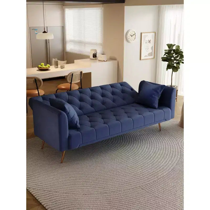 Canapé convertible 2 places en velours de 180 cm, 3 positions d'inclinaison, 272 kg, pieds en métal