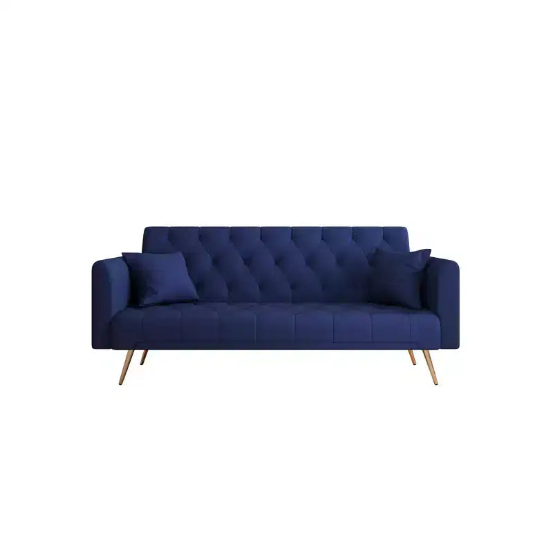 Canapé convertible 2 places en velours de 180 cm, 3 positions d'inclinaison, 272 kg, pieds en métal