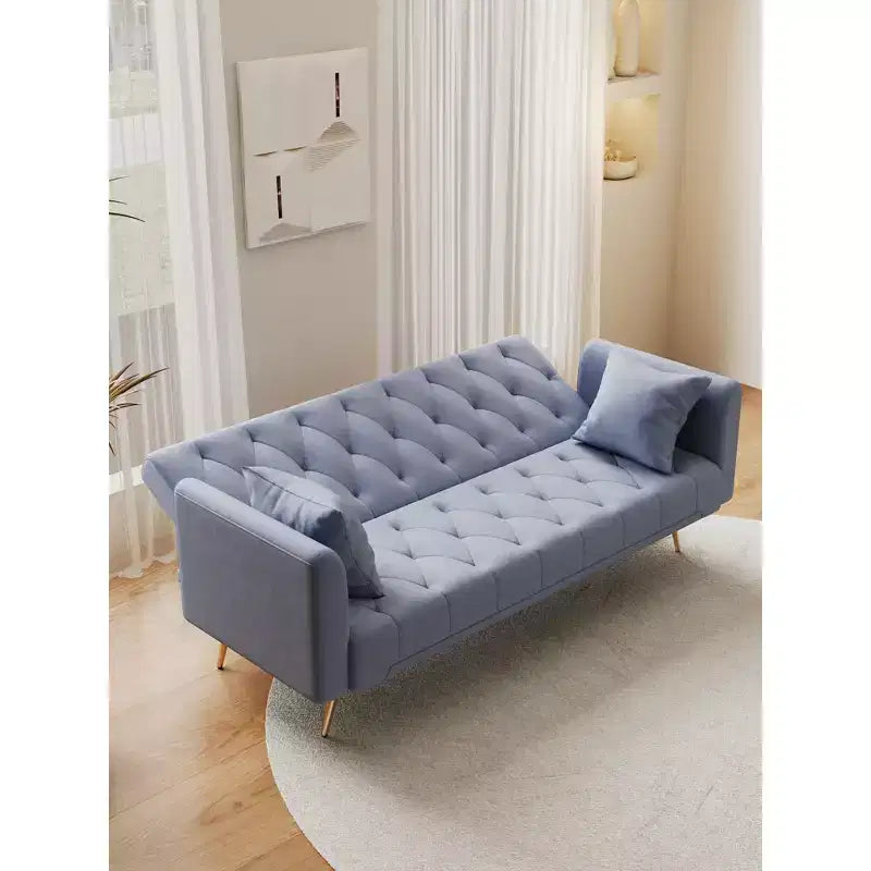 Canapé convertible 2 places en velours de 180 cm, 3 positions d'inclinaison, 272 kg, pieds en métal