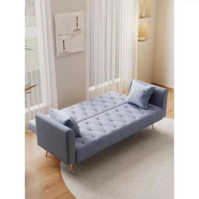 Canapé convertible 2 places en velours de 180 cm, 3 positions d'inclinaison, 272 kg, pieds en métal