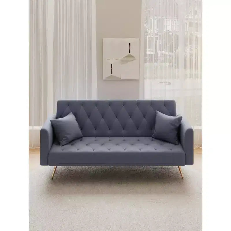 Canapé convertible 2 places en velours de 180 cm, 3 positions d'inclinaison, 272 kg, pieds en métal