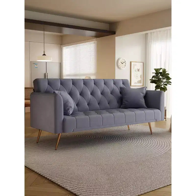 Canapé convertible 2 places en velours de 180 cm, 3 positions d'inclinaison, 272 kg, pieds en métal