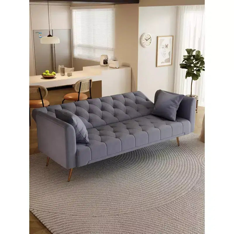 Canapé convertible 2 places en velours de 180 cm, 3 positions d'inclinaison, 272 kg, pieds en métal