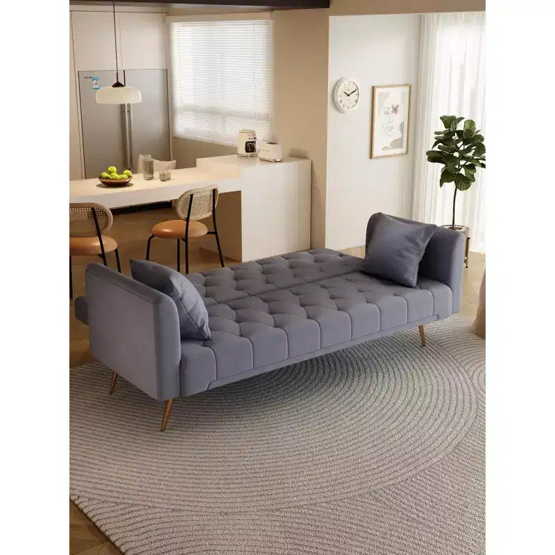 Canapé convertible 2 places en velours de 180 cm, 3 positions d'inclinaison, 272 kg, pieds en métal