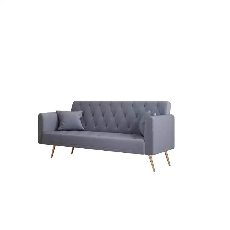 Canapé convertible 2 places en velours de 180 cm, 3 positions d'inclinaison, 272 kg, pieds en métal