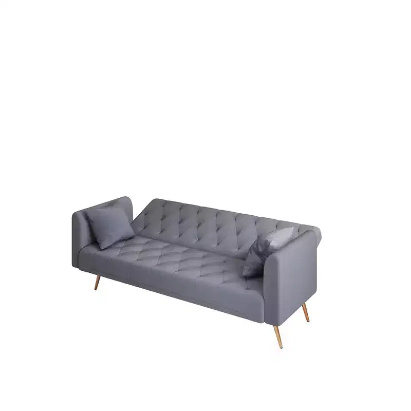 Canapé convertible 2 places en velours de 180 cm, 3 positions d'inclinaison, 272 kg, pieds en métal