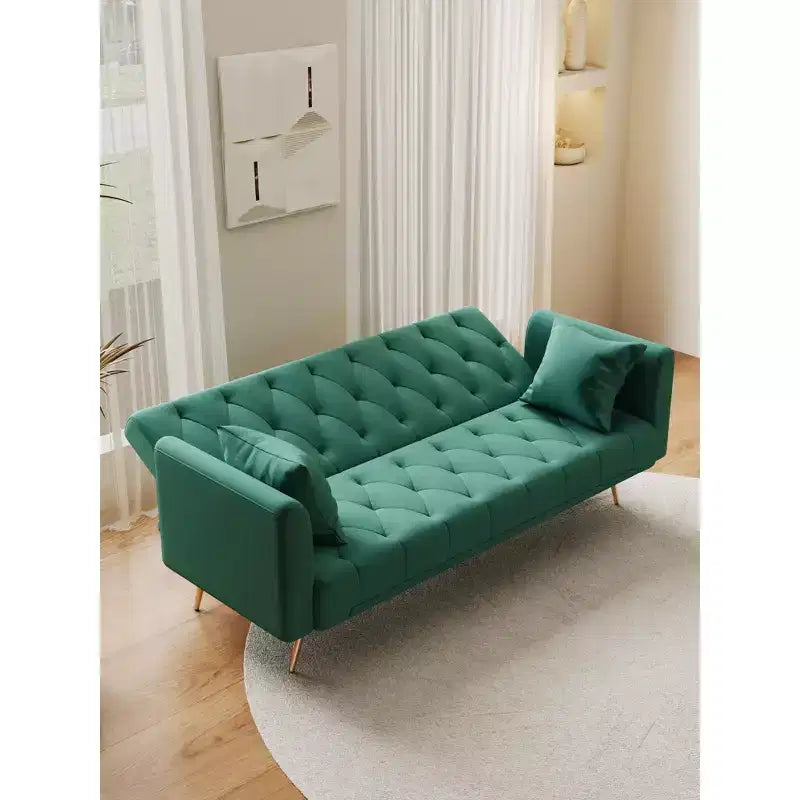 Canapé convertible 2 places en velours de 180 cm, 3 positions d'inclinaison, 272 kg, pieds en métal