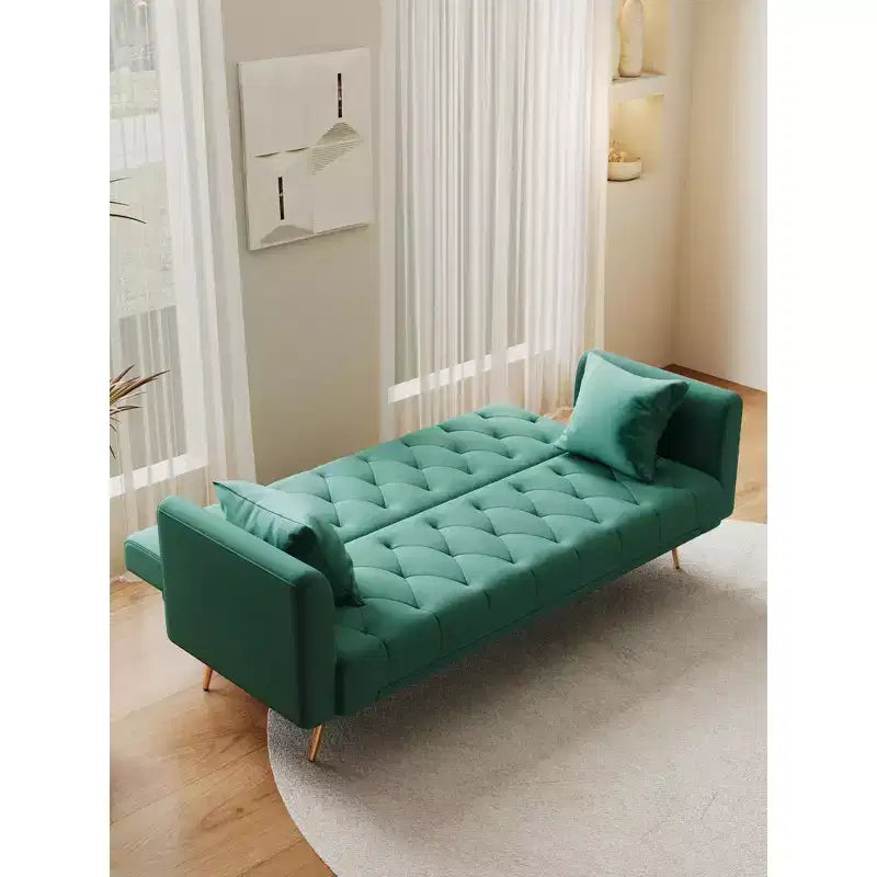 Canapé convertible 2 places en velours de 180 cm, 3 positions d'inclinaison, 272 kg, pieds en métal