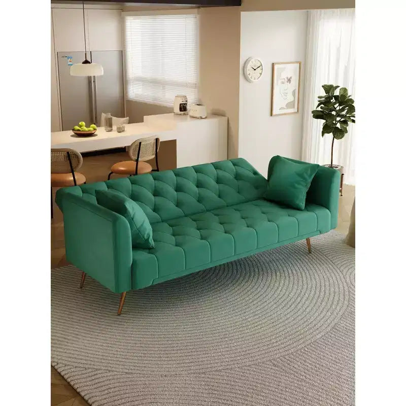 Canapé convertible 2 places en velours de 180 cm, 3 positions d'inclinaison, 272 kg, pieds en métal