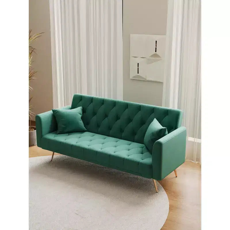 Canapé convertible 2 places en velours de 180 cm, 3 positions d'inclinaison, 272 kg, pieds en métal