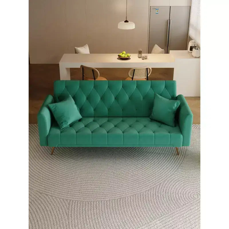 Canapé convertible 2 places en velours de 180 cm, 3 positions d'inclinaison, 272 kg, pieds en métal
