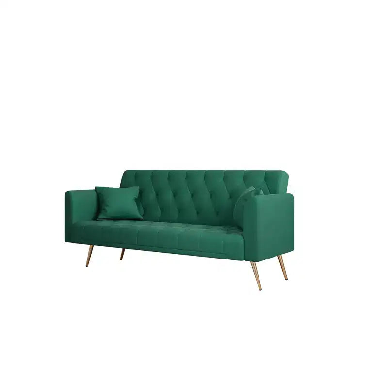 Canapé convertible 2 places en velours de 180 cm, 3 positions d'inclinaison, 272 kg, pieds en métal