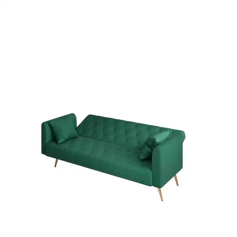 Canapé convertible 2 places en velours de 180 cm, 3 positions d'inclinaison, 272 kg, pieds en métal