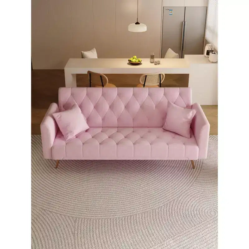 Canapé convertible 2 places en velours de 180 cm, 3 positions d'inclinaison, 272 kg, pieds en métal