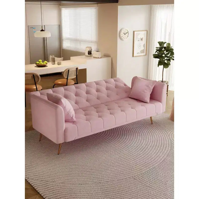 Canapé convertible 2 places en velours de 180 cm, 3 positions d'inclinaison, 272 kg, pieds en métal