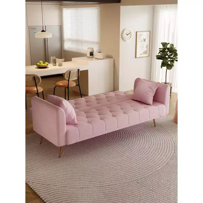 Canapé convertible 2 places en velours de 180 cm, 3 positions d'inclinaison, 272 kg, pieds en métal