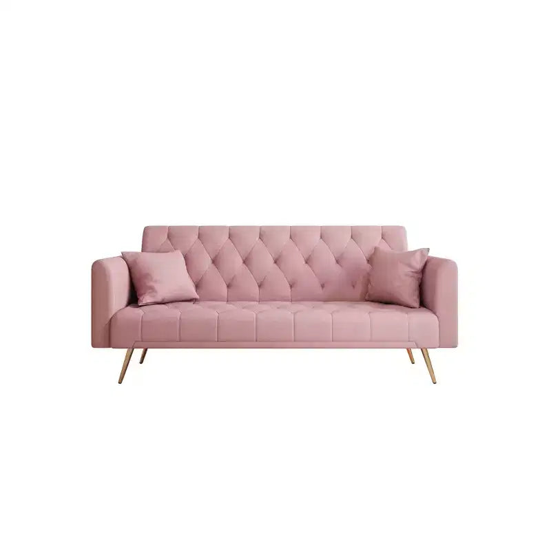 Canapé convertible 2 places en velours de 180 cm, 3 positions d'inclinaison, 272 kg, pieds en métal