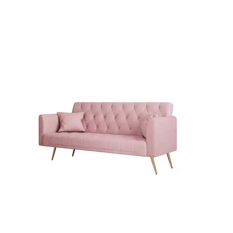Canapé convertible 2 places en velours de 180 cm, 3 positions d'inclinaison, 272 kg, pieds en métal