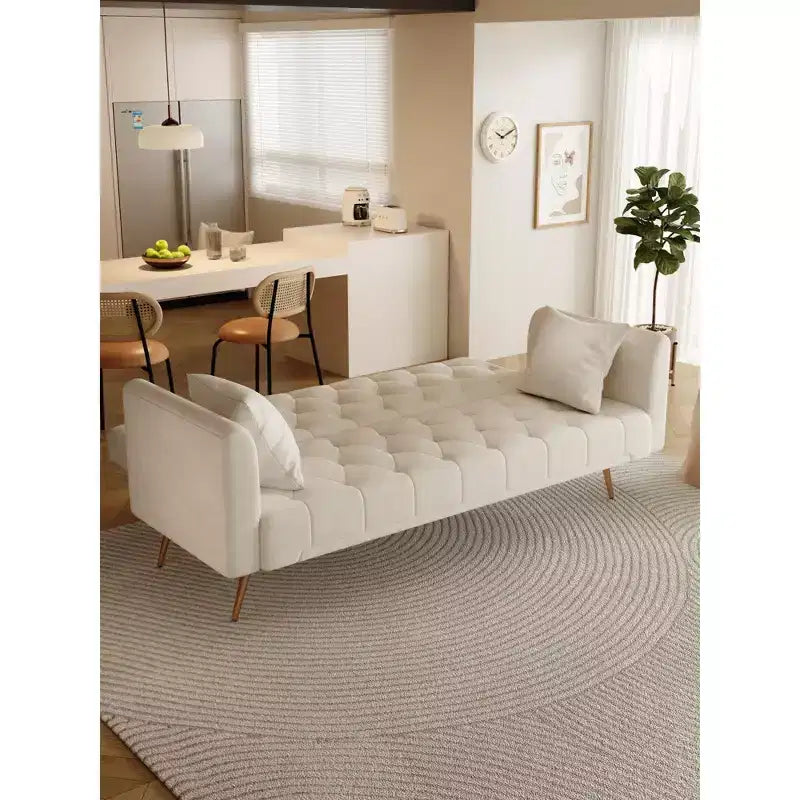 Canapé convertible 2 places en velours de 180 cm, 3 positions d'inclinaison, 272 kg, pieds en métal