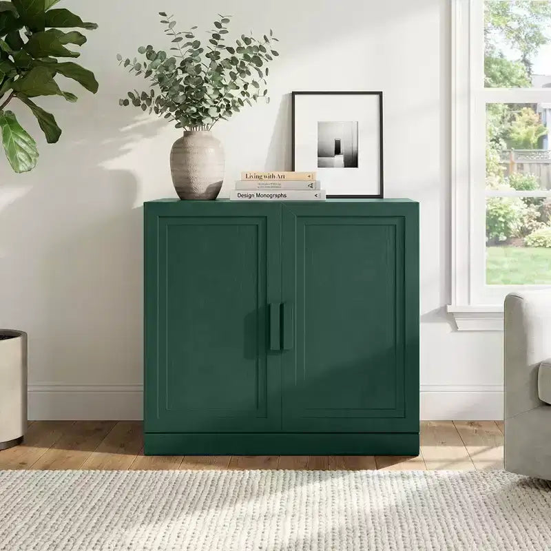 Accent Cabinet Freestanding 2-Door Storage Cabinet with Adjustable Shelves Sideboard Buffet Pantry Cabinet for Entryway Living Room Kitchen Bedroom